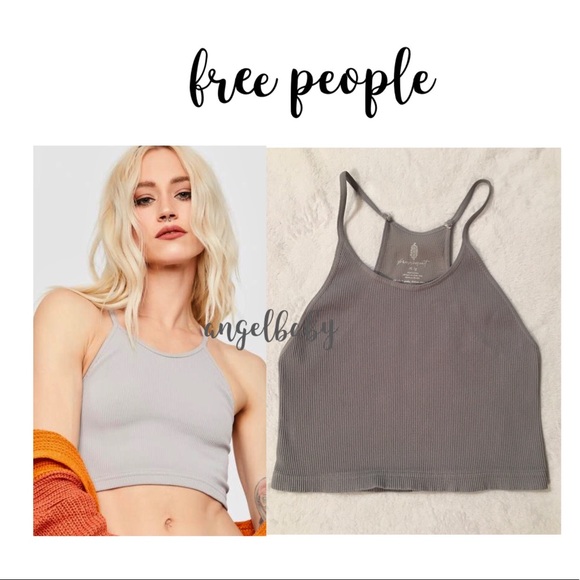 Free People Tops - Free People Happiness Runs Crop in Grey!